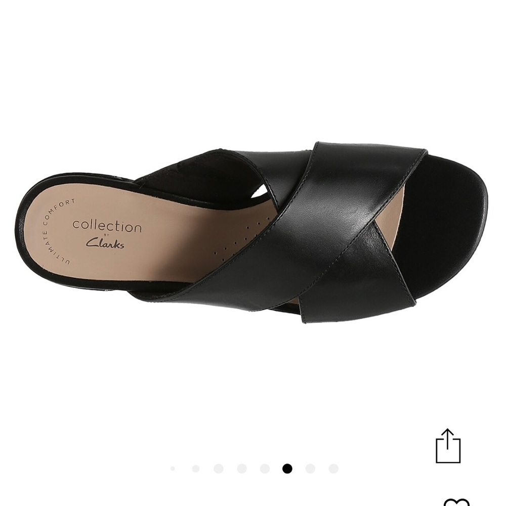 Clarks Erin Leather Mule Sandals - Picture 5 of 8